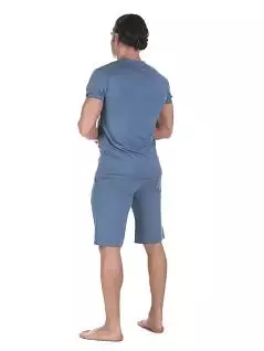 Мужской домашний комплект (футболка на планке и шорты) голубого цвета BALDESSARINI RT95014/4006 820